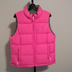 Lilly Pulitzer Reversible Puffer Vest Pink Green